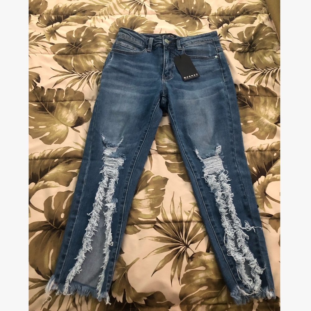 Ripped fashion nova jeans